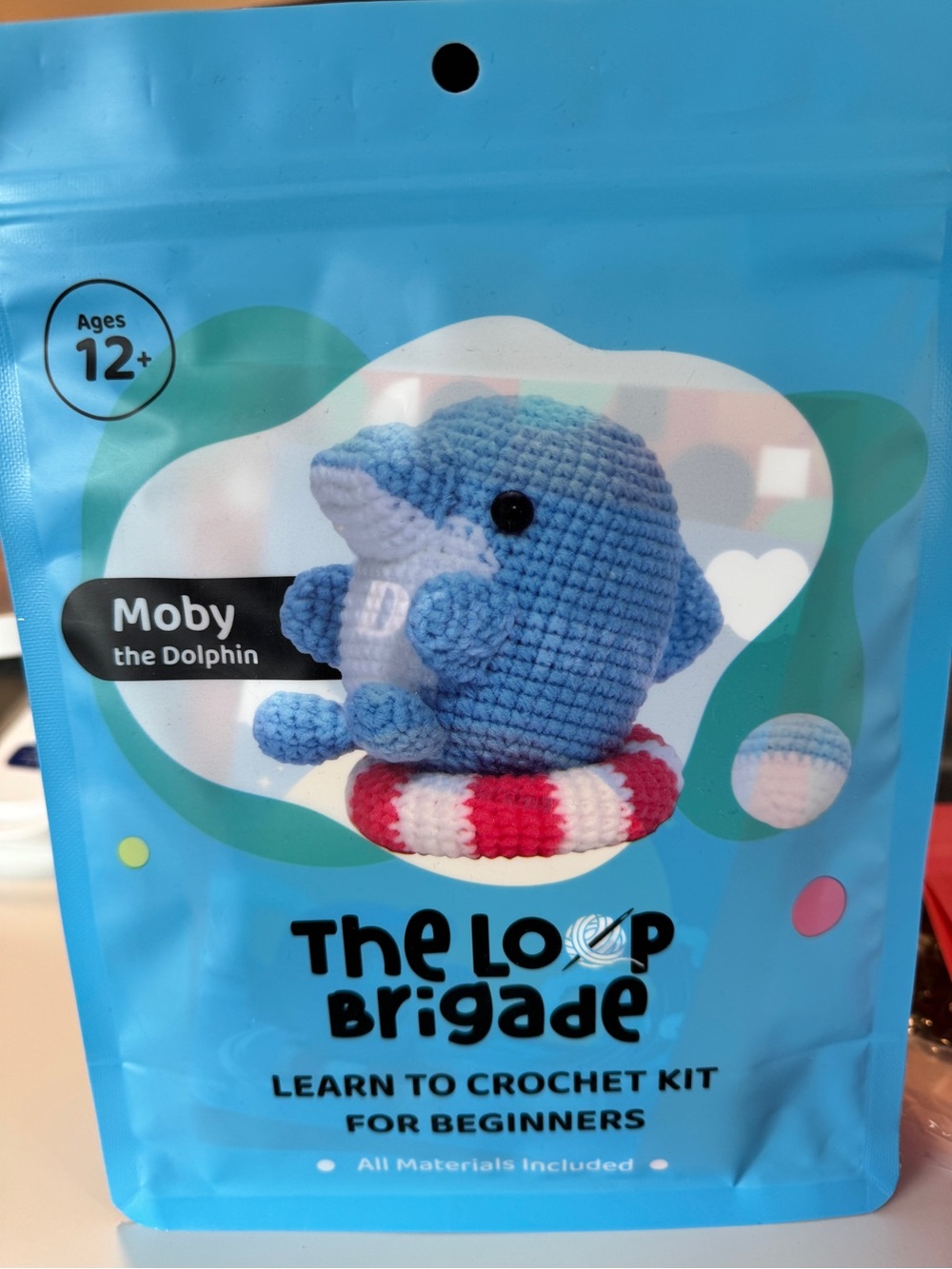 Moby the Dolphin Crochet Kit - Blue